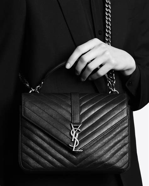 ysl college medium in matelassé leather|saint laurent medium coles.